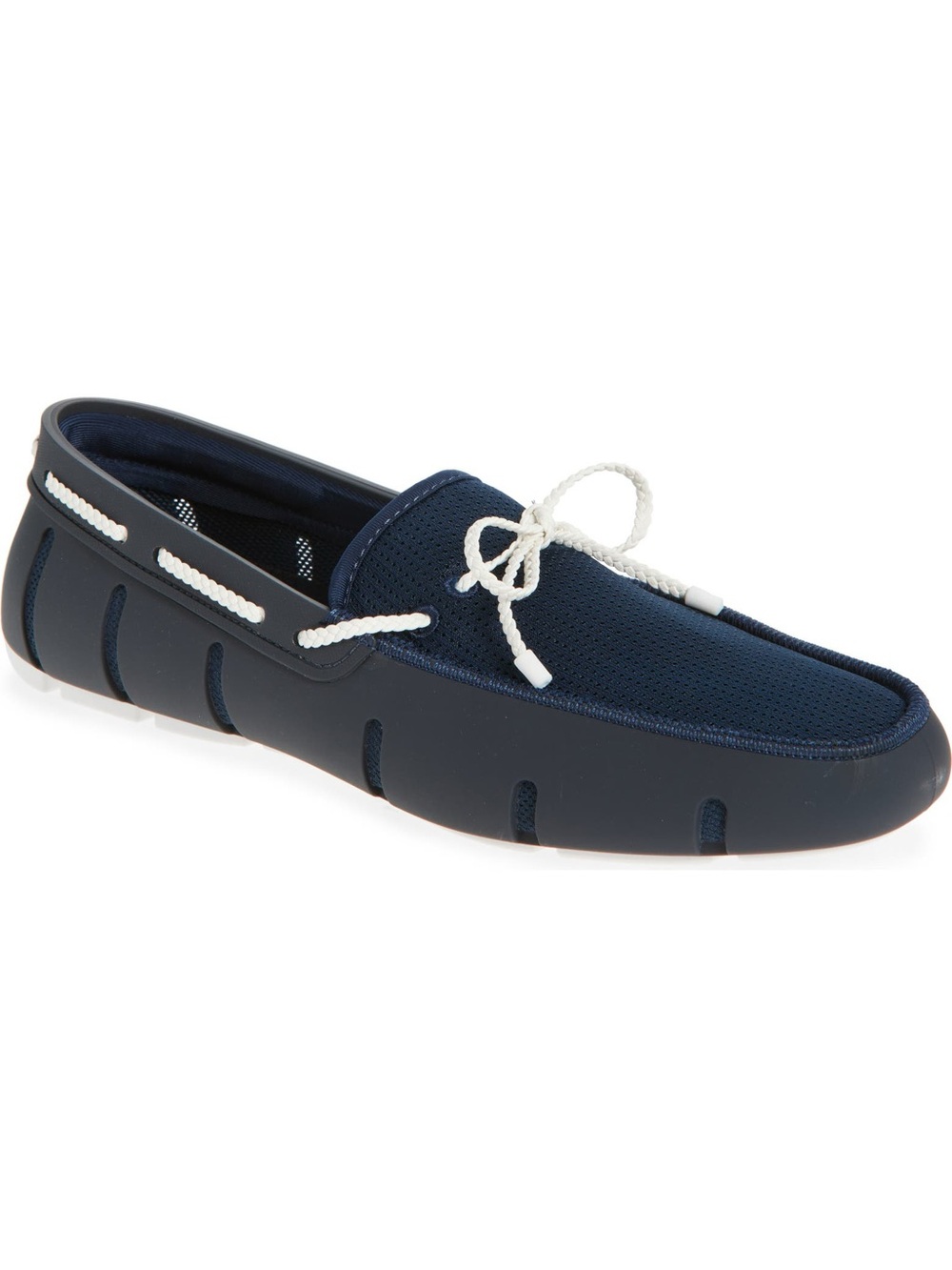 Swims Braided Lace Loafer Size 8 Navy Blue With Box